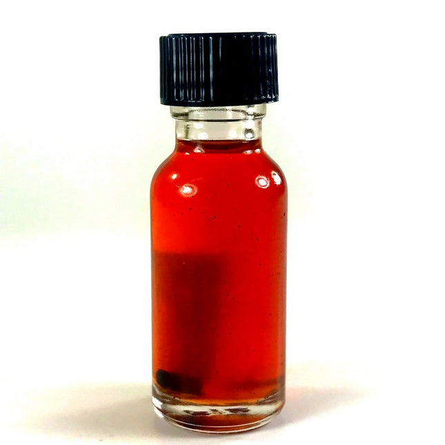 .5 ounce bottle of Twichery Fast  Luck Oil with cinnamon, juniper and dragon's blood for fast luck and money.